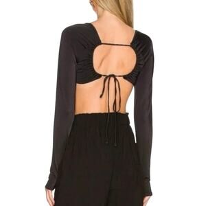 We Are HAH Black NWT Open Back Crop Top, XS